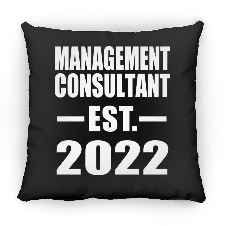 Management Consultant Established EST. 2022 - Throw Pillow Black