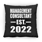 Management Consultant Established EST. 2022 - Throw Pillow Black