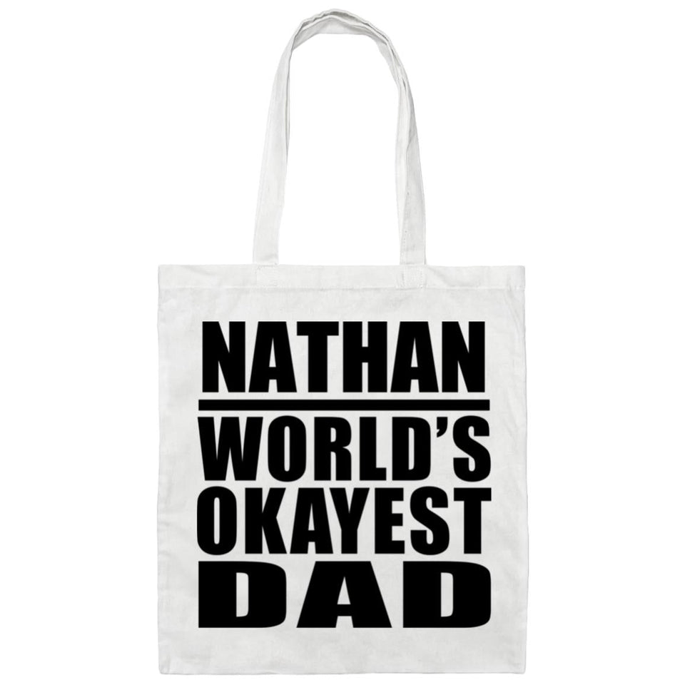 Nathan World's Okayest Dad - Tote Bag White