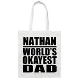 Nathan World's Okayest Dad - Tote Bag White