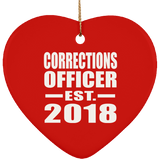 Corrections Officer Established EST. 2018 - Heart Ornament