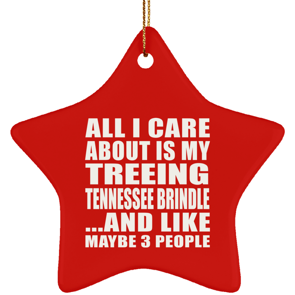 All I Care About Is My Treeing Tennessee Brindle - Star Ornament