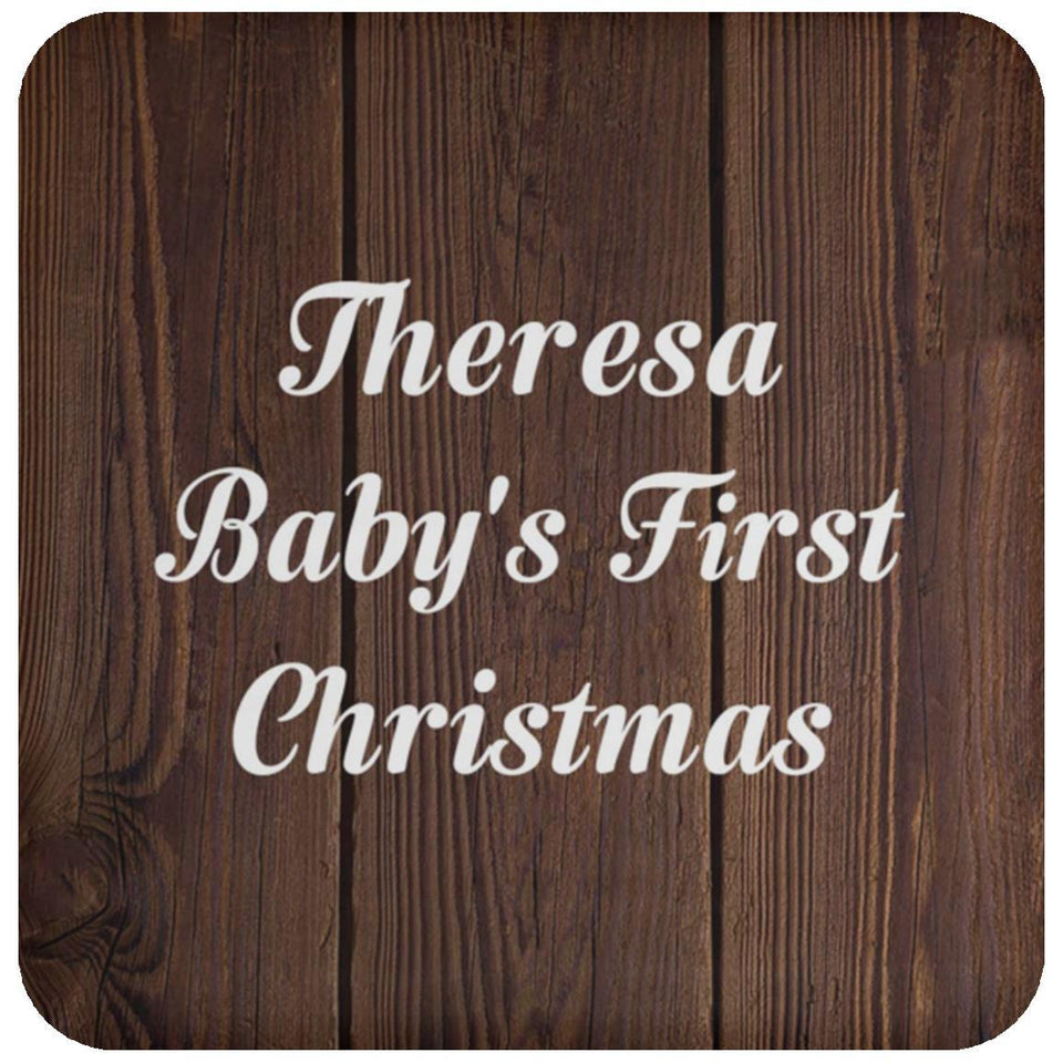 Theresa Baby's First Christmas - Drink Coaster D