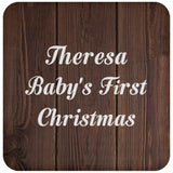 Theresa Baby's First Christmas - Drink Coaster D