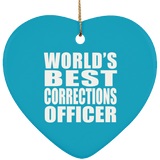 World's Best Corrections Officer - Heart Ornament