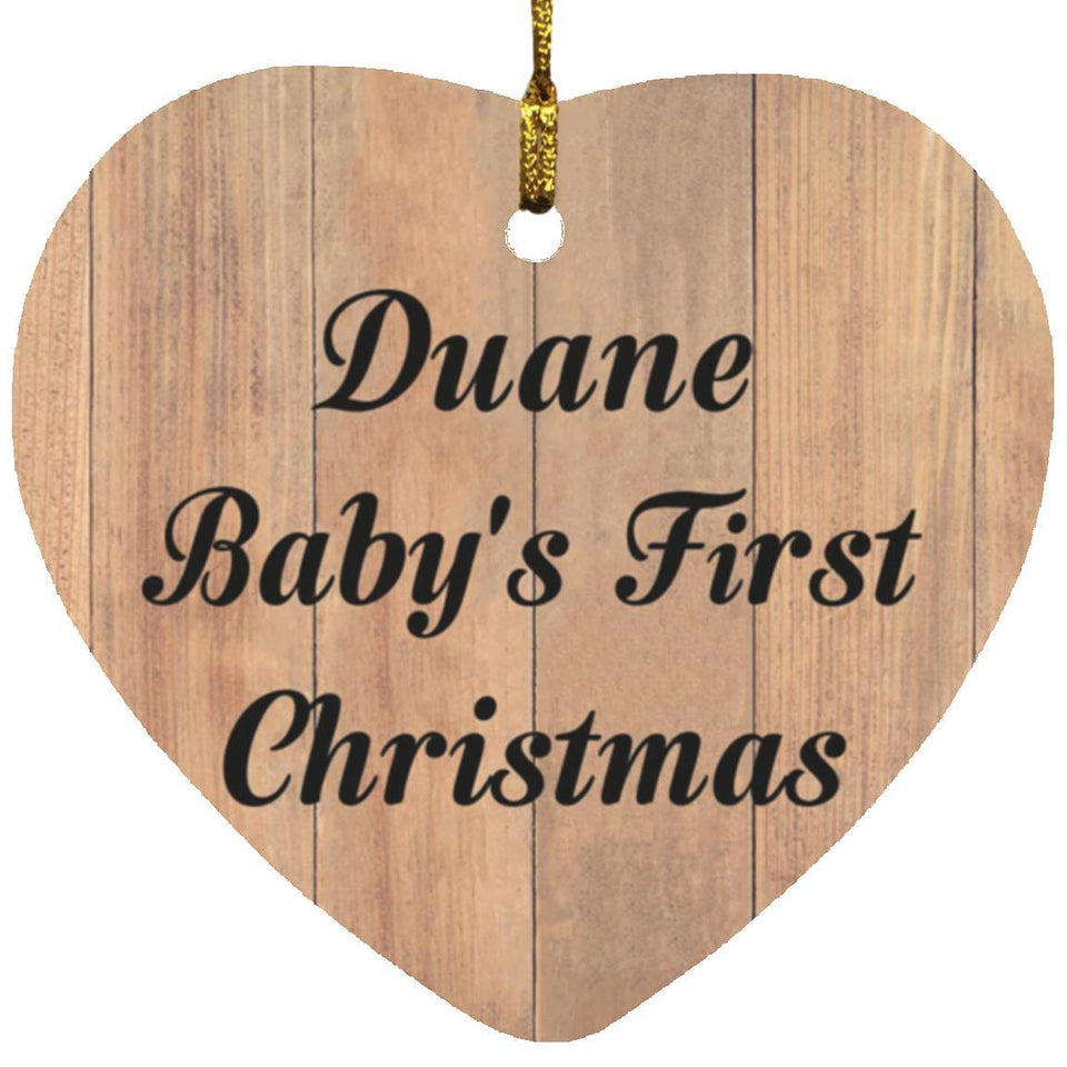 Duane Baby's First Christmas - Heart Ornament C