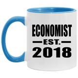 Economist Established EST. 2018 - 11oz Accent Mug Blue