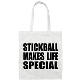 Stickball Makes Life Special - Tote Bag White