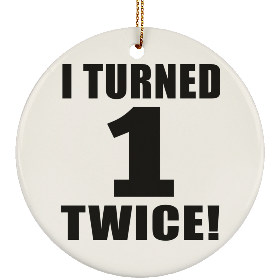 2nd Birthday I Turned 1 Twice - Circle Ornament