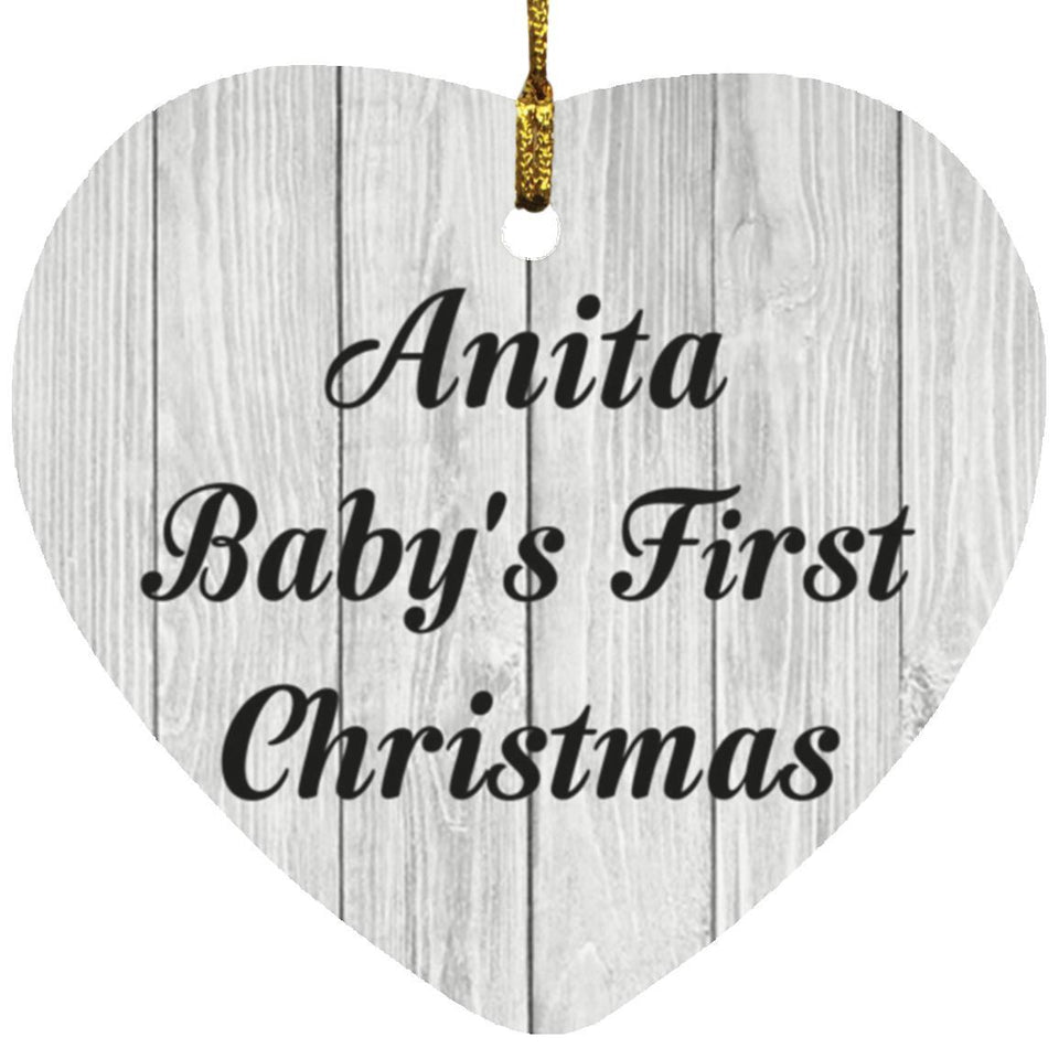 Anita Baby's First Christmas - Heart Ornament F