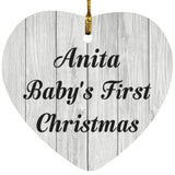 Anita Baby's First Christmas - Heart Ornament F