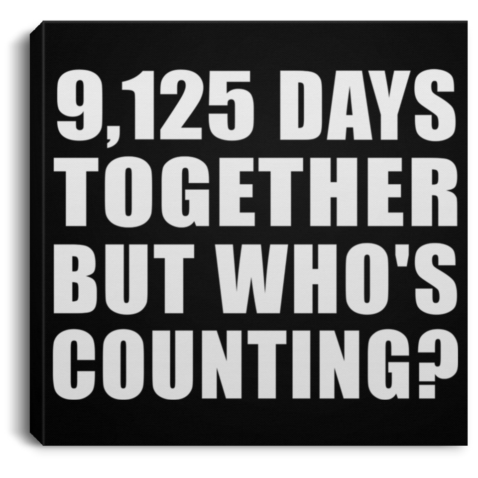 25th Anniversary 9,125 Days Together But Who's Counting - Canvas Square