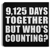 25th Anniversary 9,125 Days Together But Who's Counting - Canvas Square