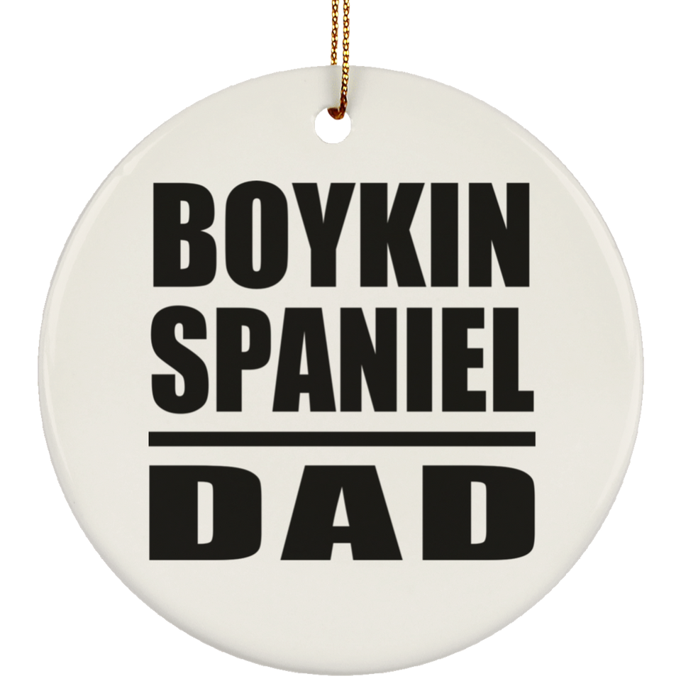 Boykin Spaniel Dad - Circle Ornament