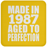 37th Birthday Made In 1987 Aged to Perfection - Drink Coaster