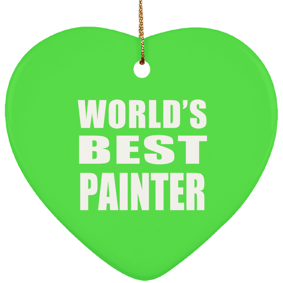 World's Best Painter - Heart Ornament