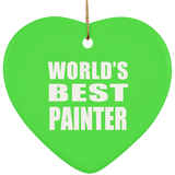 World's Best Painter - Heart Ornament