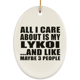 All I Care About Is My Lykoi - Oval Ornament