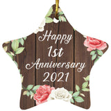 Happy 1st Anniversary 2021 - Star Ornament A