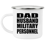 Dad Husband Military Personnel - 12oz Camping Mug
