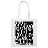 Proud Safety Inspector Mom Of Awesome Son - Tote Bag White