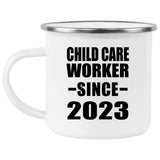 Child Care Worker Since 2023 - 12oz Camping Mug