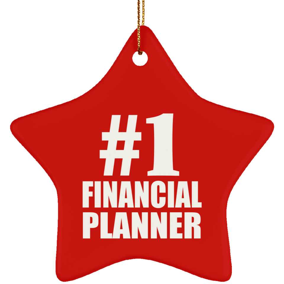 Number One #1 Financial Planner - Star Ornament