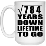 28th Anniversary Square Root of 784 Years Lifetime To Go - 15oz Coffee Mug