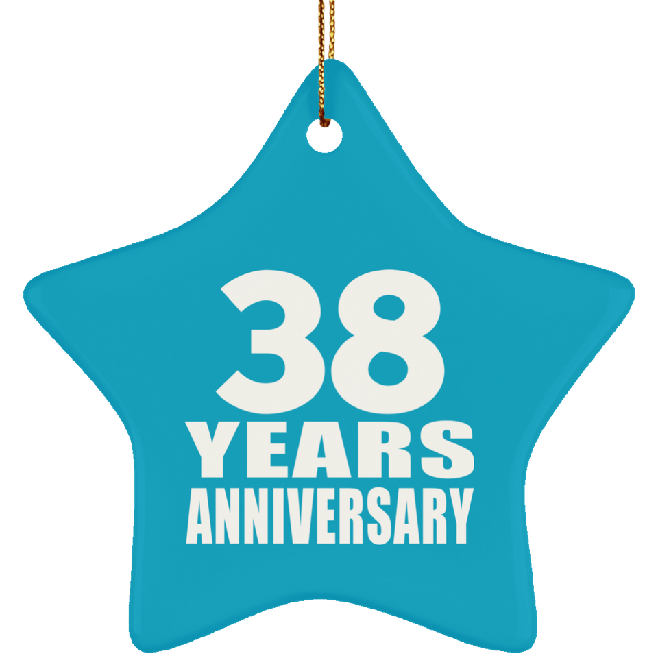38th Anniversary 38 Years - Star Ornament