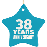 38th Anniversary 38 Years - Star Ornament
