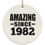 42nd Birthday Amazing Since 1982 - Circle Ornament