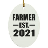 Farmer Established EST. 2021 - Oval Ornament