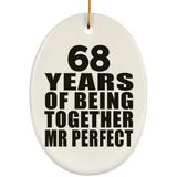 68th Anniversary 68 Years Of Being Mr Perfect - Oval Ornament