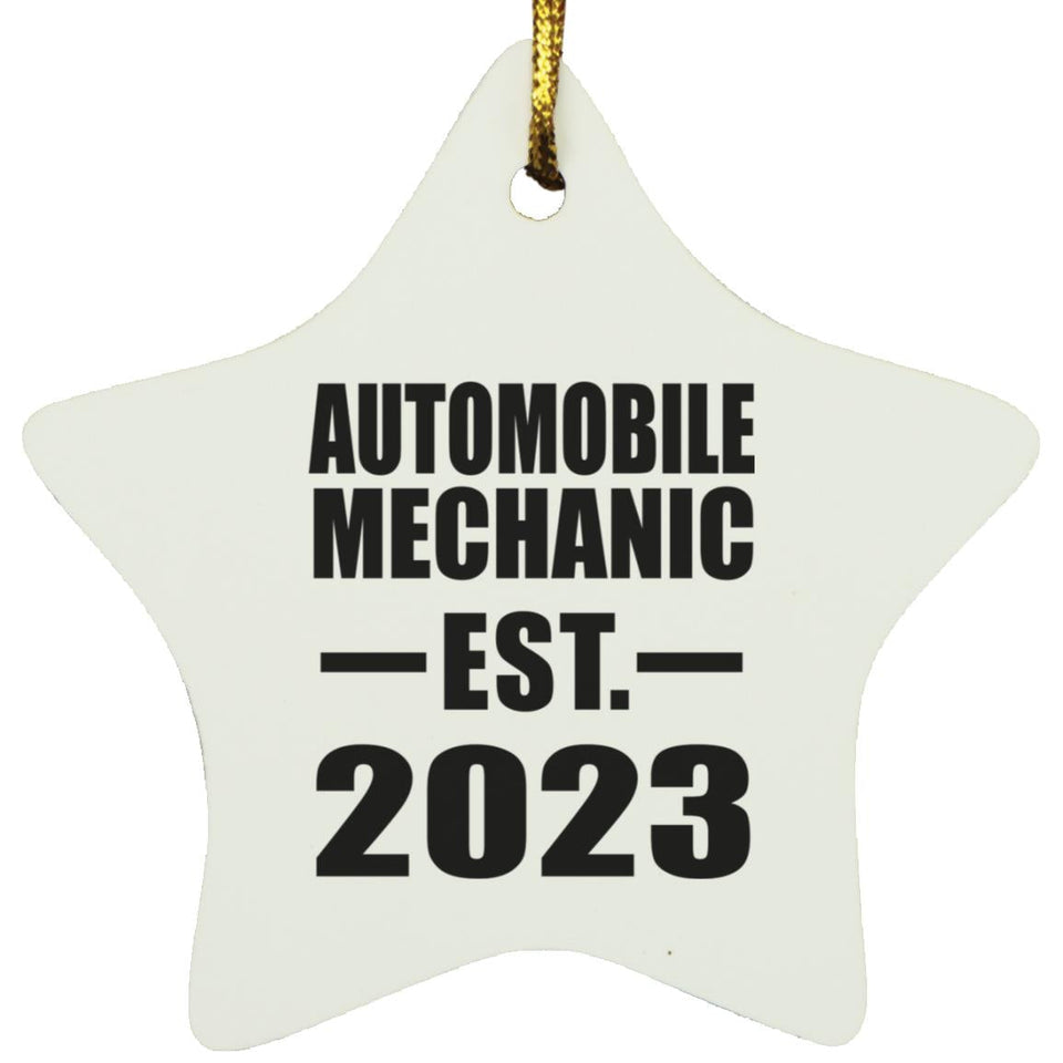 Automobile Mechanic Established EST. 2023 - Star Ornament