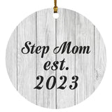 Step Mom Established Est. 2023 - Circle Ornament F