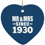 94th Anniversary Mr & Mrs Since 1930 - Heart Ornament