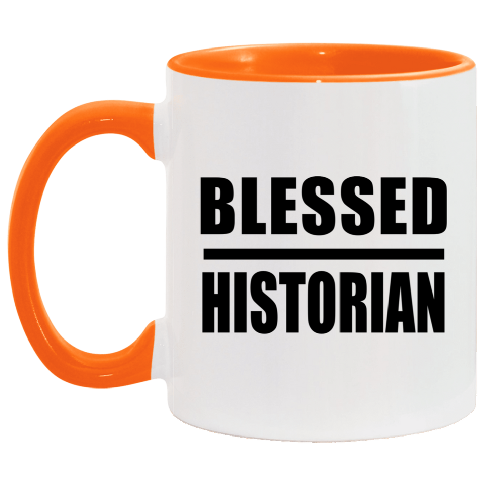 Blessed Historian - 11oz Accent Mug Orange