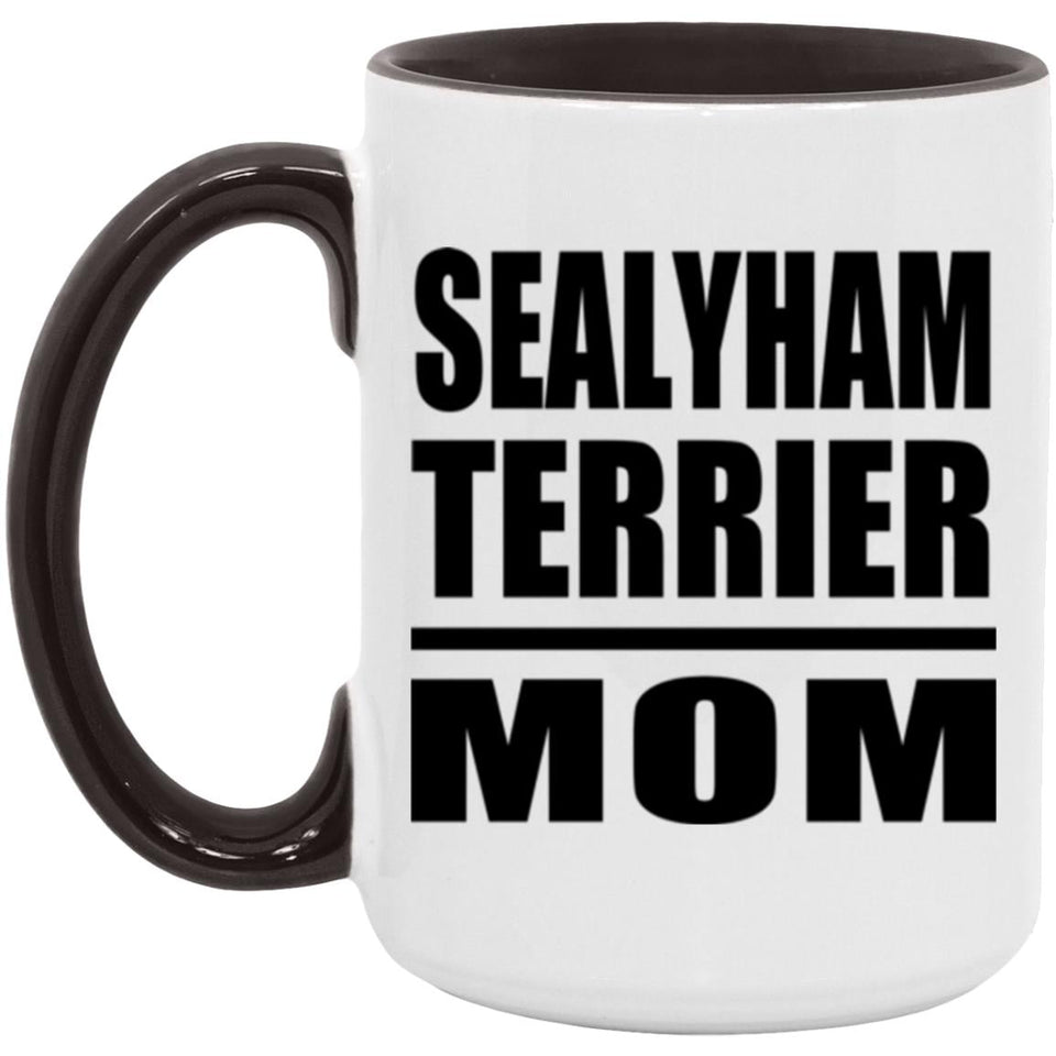 Sealyham Terrier Mom - 15oz Accent Mug Black