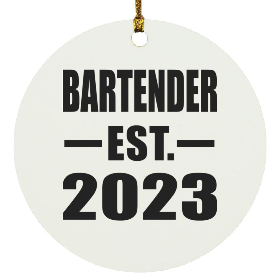 Bartender Established EST. 2023 - Circle Ornament