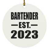 Bartender Established EST. 2023 - Circle Ornament