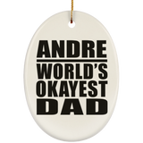 Andre World's Okayest Dad - Oval Ornament
