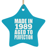 35th Birthday Made In 1989 Aged to Perfection - Star Ornament