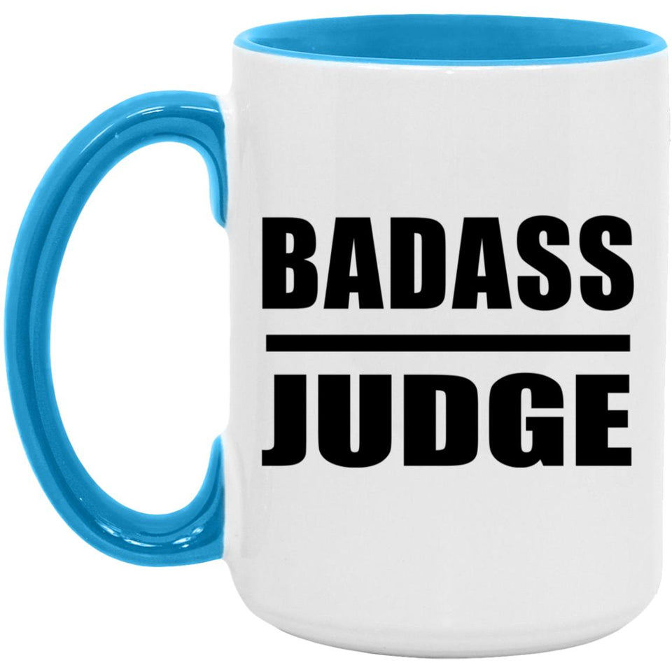 Badass Judge - 15oz Accent Mug Blue