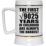 95th Birthday Square Root of 9025 Years of Childhood - Beer Stein