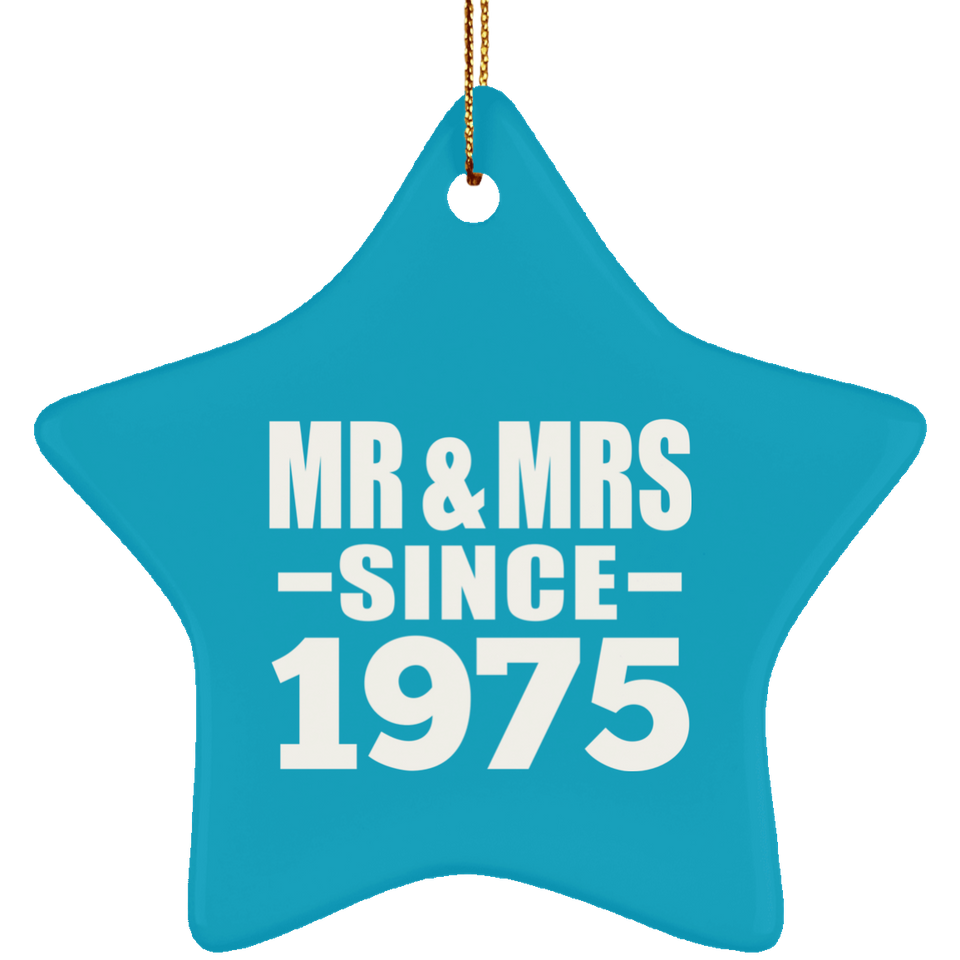 49th Anniversary Mr & Mrs Since 1975 - Star Ornament