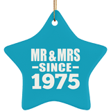 49th Anniversary Mr & Mrs Since 1975 - Star Ornament