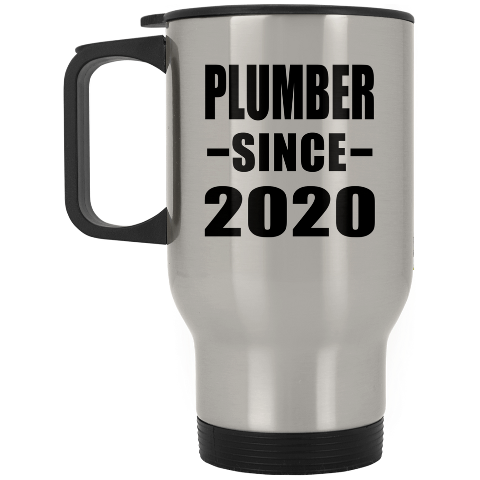 Plumber Since 2020 - Silver Travel Mug