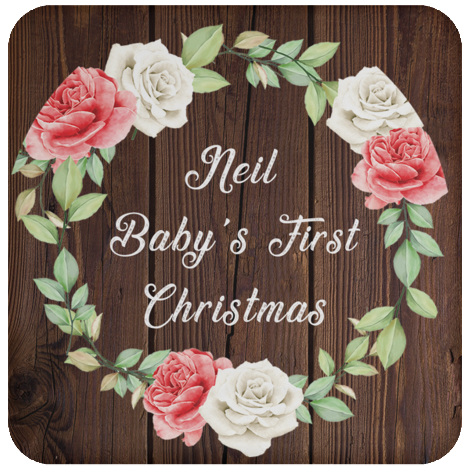 Neil Baby's First Christmas - Drink Coaster A