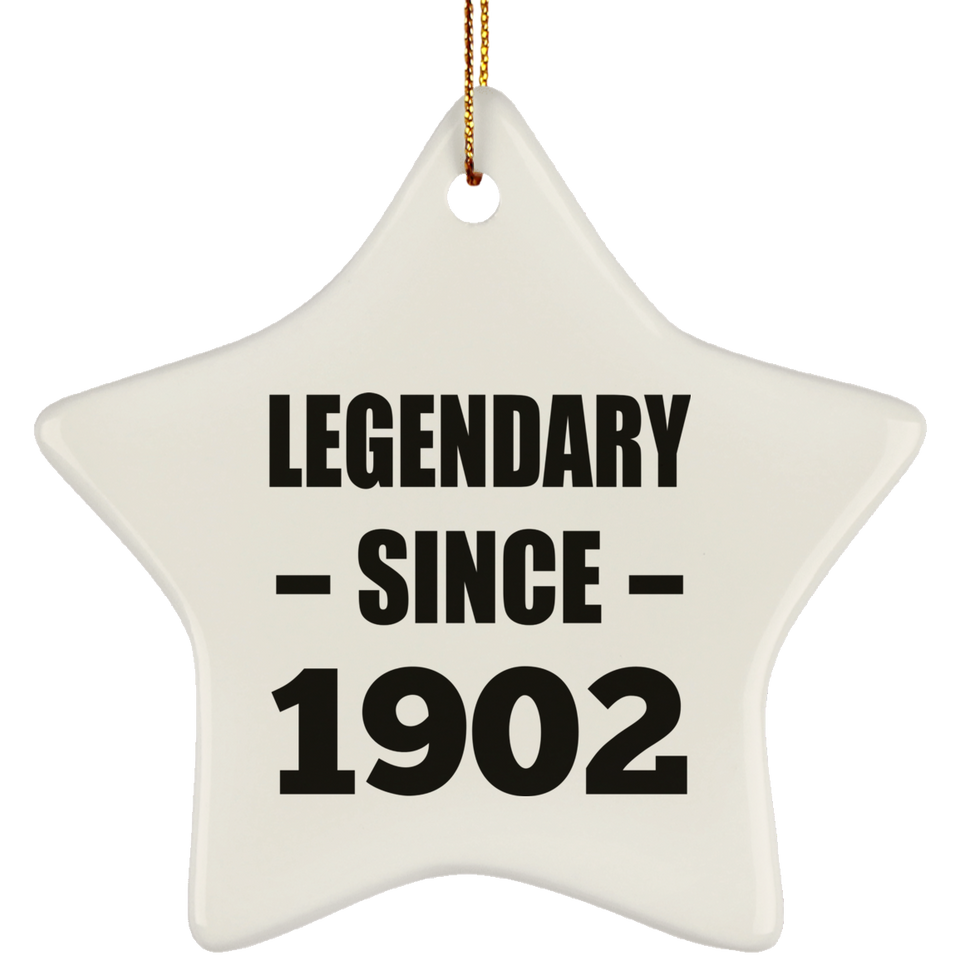 122nd Birthday Legendary Since 1902 - Star Ornament
