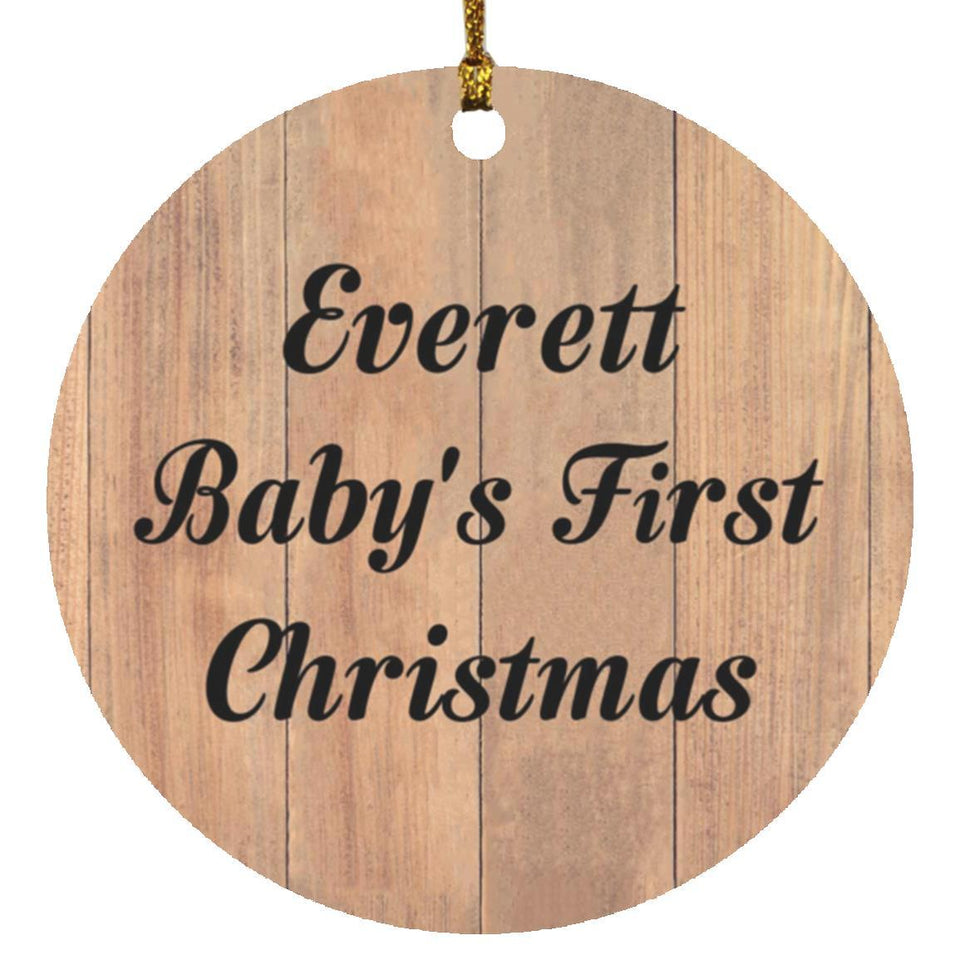 Everett Baby's First Christmas - Circle Ornament C